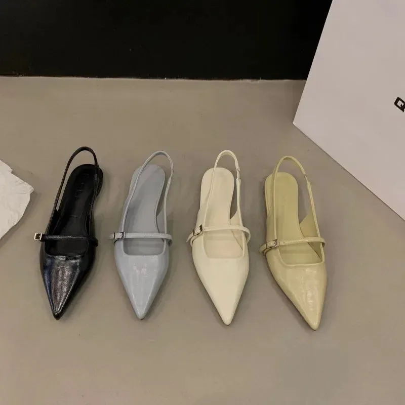 Joskaa for women Pointed Toe Women's Sandals Summer Heeled Sandals 2024Versatile Female Shoes Soft Sole Shoes Fashion Women Shoes