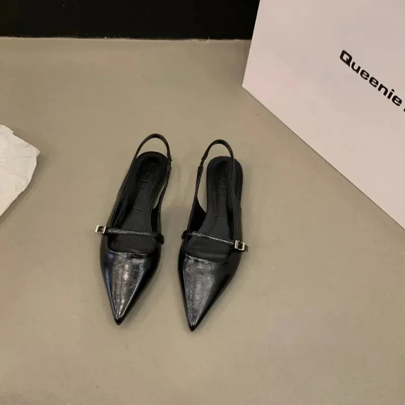 Joskaa for women Pointed Toe Women's Sandals Summer Heeled Sandals 2024Versatile Female Shoes Soft Sole Shoes Fashion Women Shoes