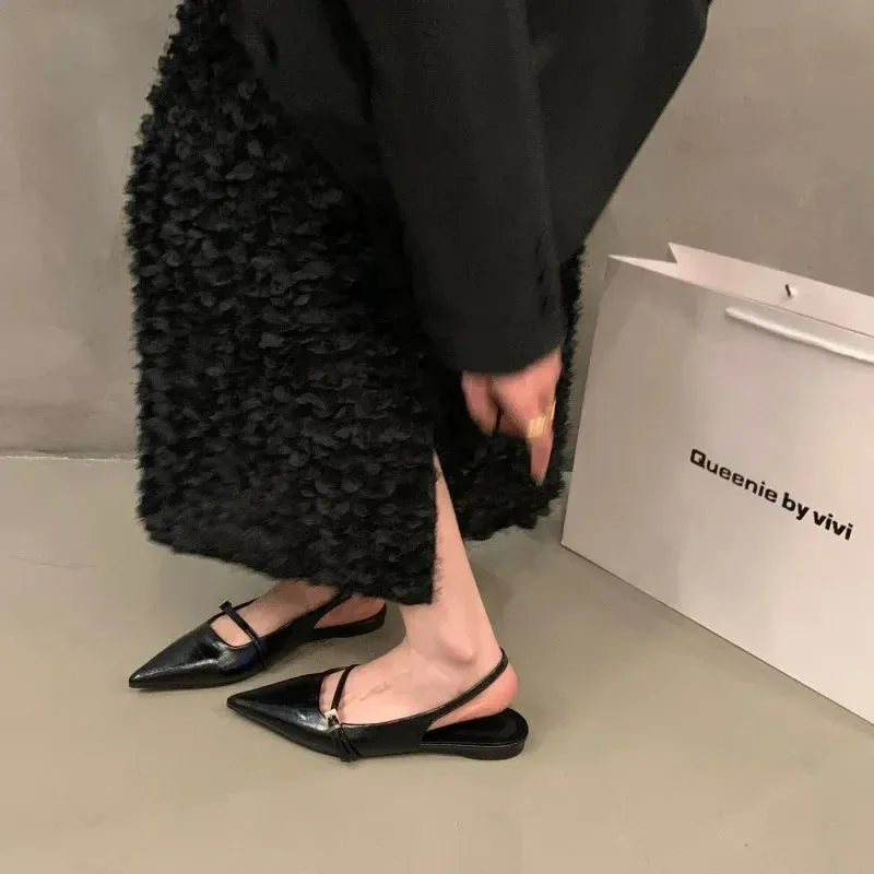 Joskaa for women Pointed Toe Women's Sandals Summer Heeled Sandals 2024Versatile Female Shoes Soft Sole Shoes Fashion Women Shoes