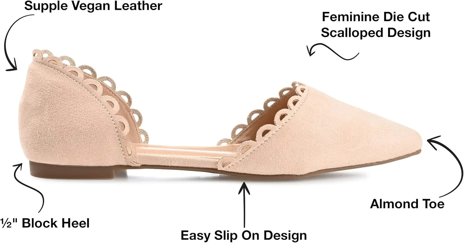 Journee Collection Womens Jezlin Faux Suede Pointed Toe D'Orsay