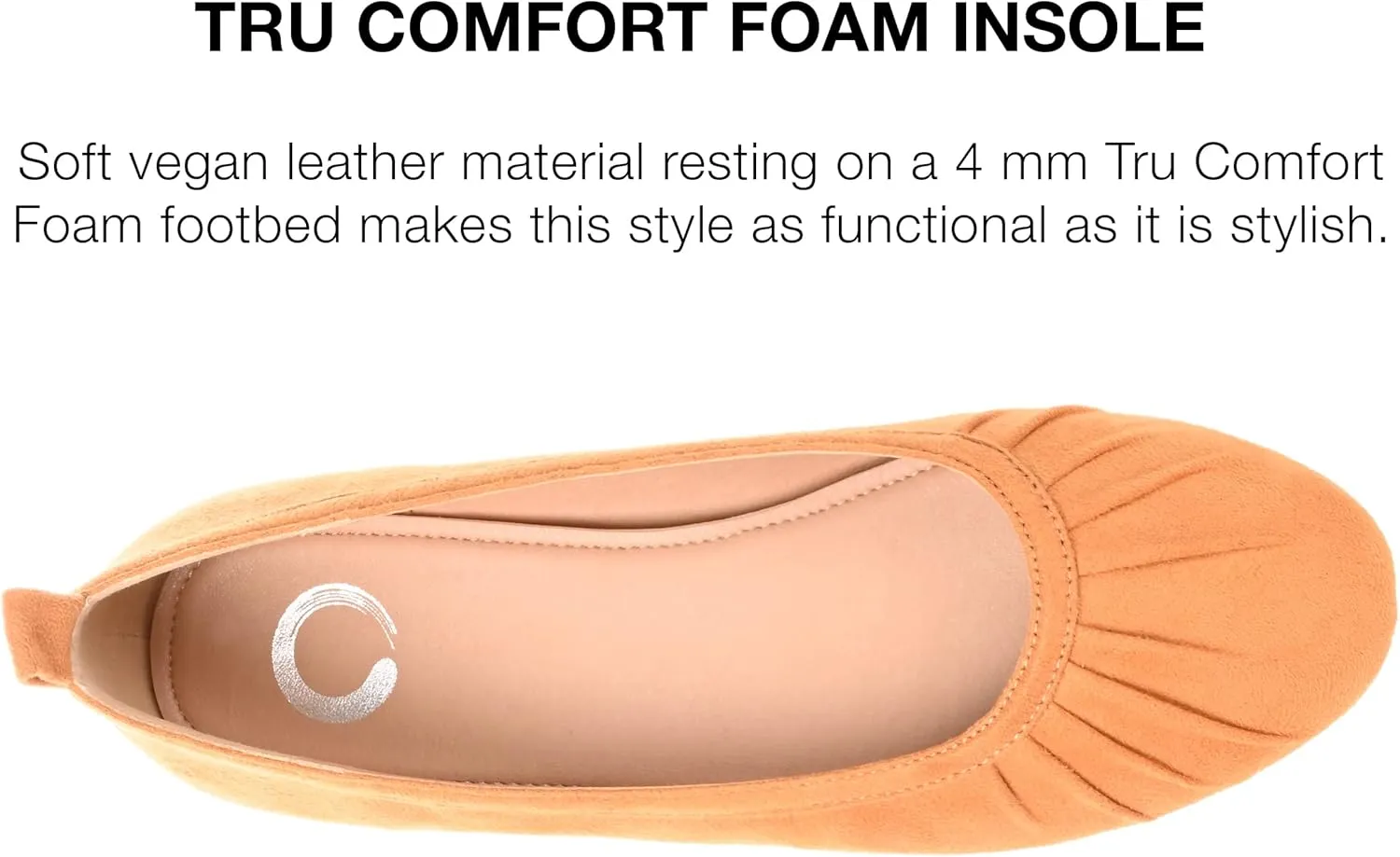 Journee Collection Womens Tanya Faux Suede Slip-On Ballet Flats