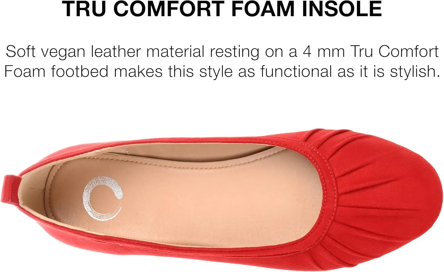 Journee Collection Womens Tanya Faux Suede Slip-On Ballet Flats