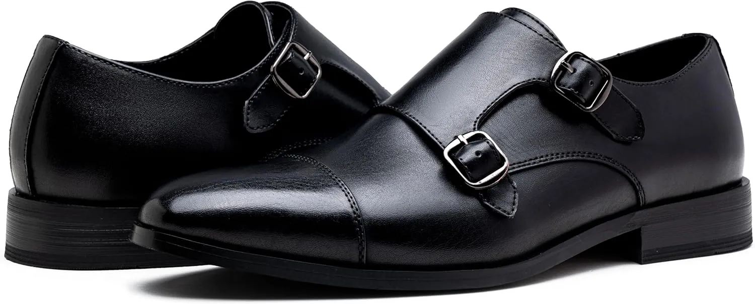 Jousen Dress Shoes for Men Monk Strap Loafers for Men