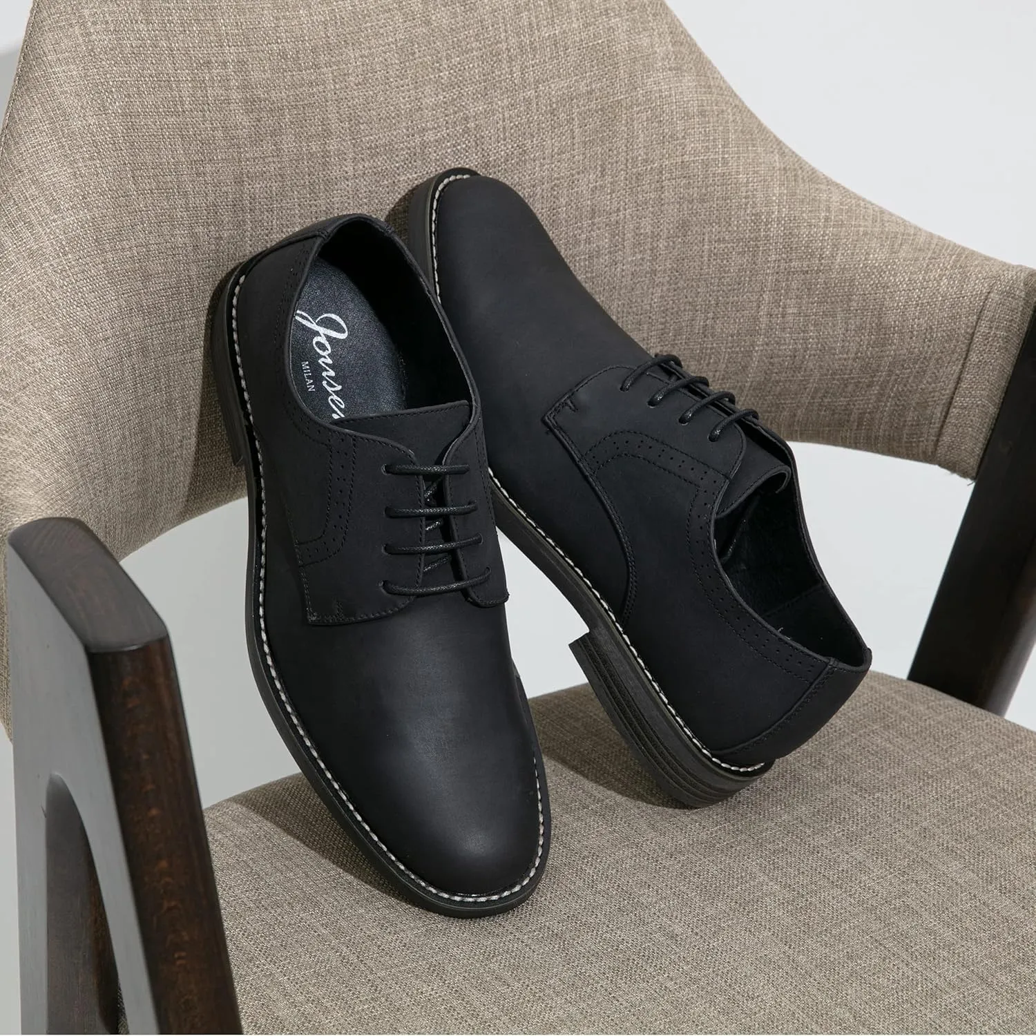 Jousen Men's Dress Shoes Retro Casual Dress Shoes for Men