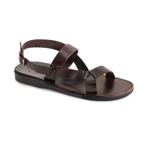 Jubal - Leather Open Toe Sandal | Brown