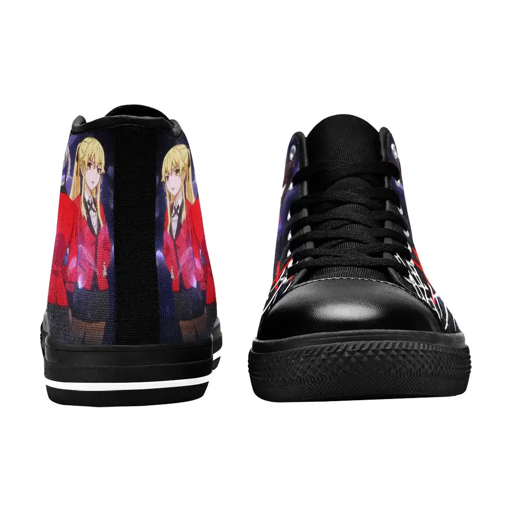 Kakegurui Compulsive Gambler Shoes High Top Sneakers for Kids and Adults