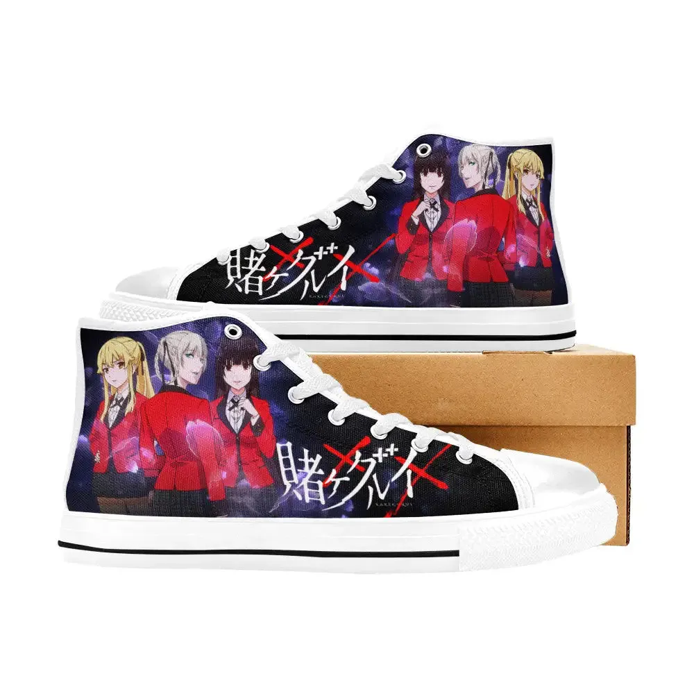 Kakegurui Compulsive Gambler Shoes High Top Sneakers for Kids and Adults