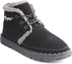 KARL LAGERFELD Men's Suede Chukka Faux Shearling Lining Boot Combat