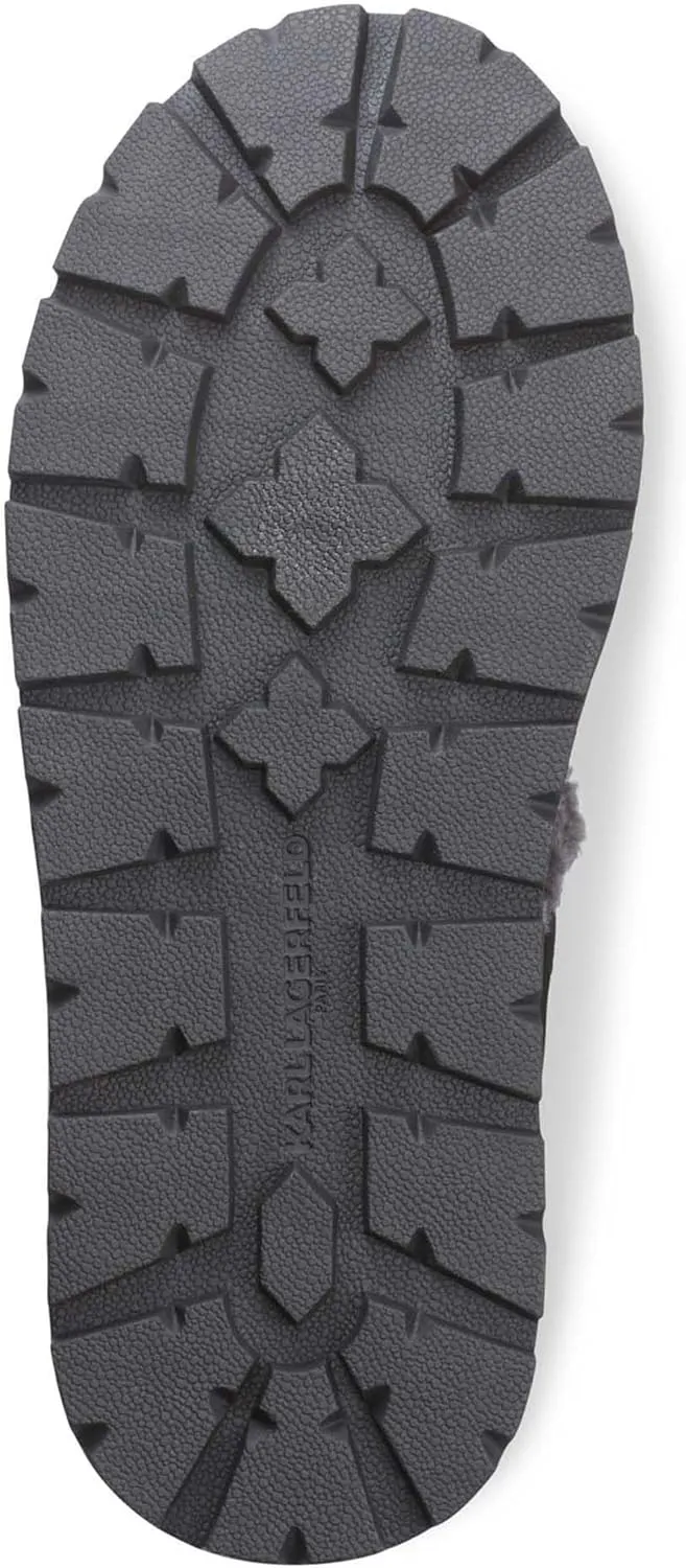 KARL LAGERFELD Men's Suede Chukka Faux Shearling Lining Boot Combat