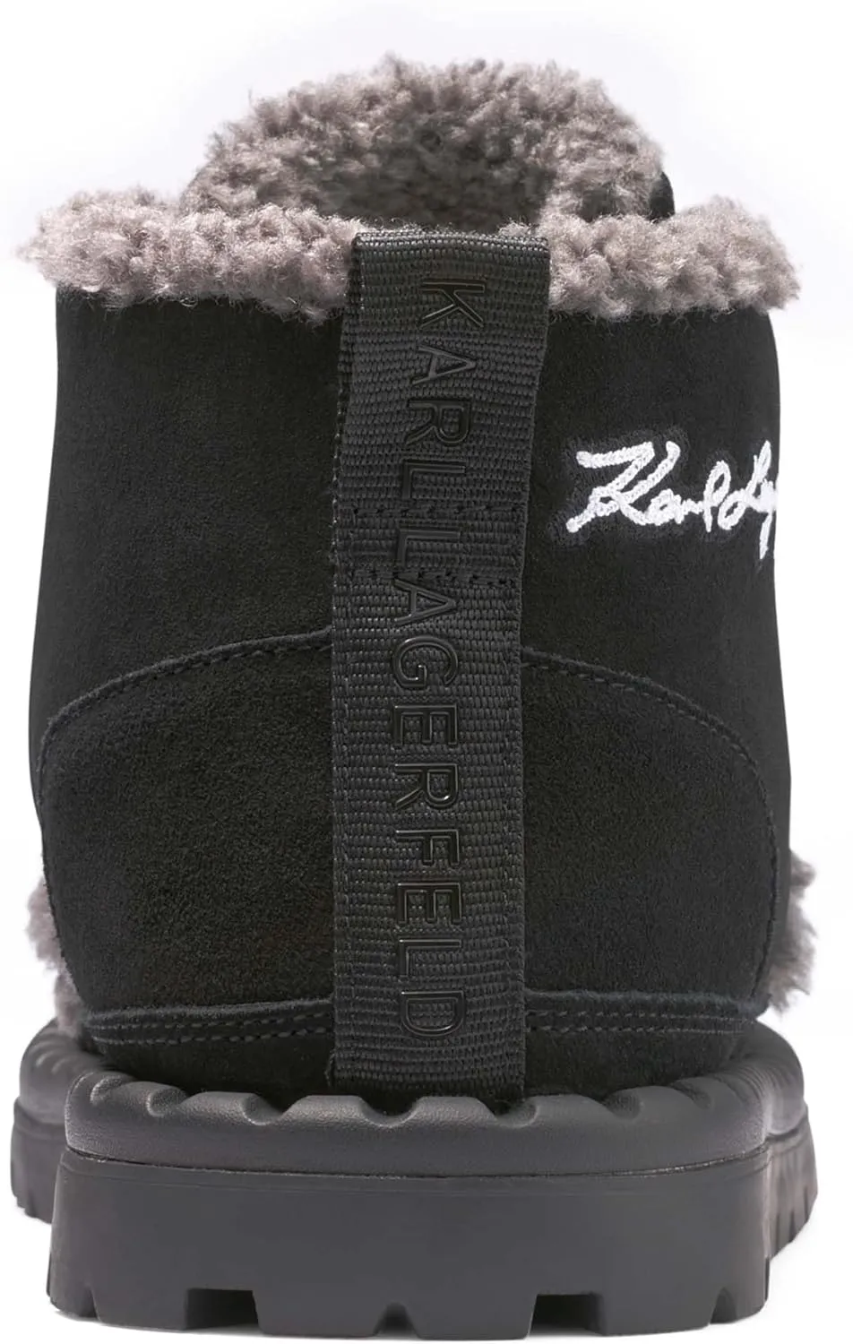 KARL LAGERFELD Men's Suede Chukka Faux Shearling Lining Boot Combat