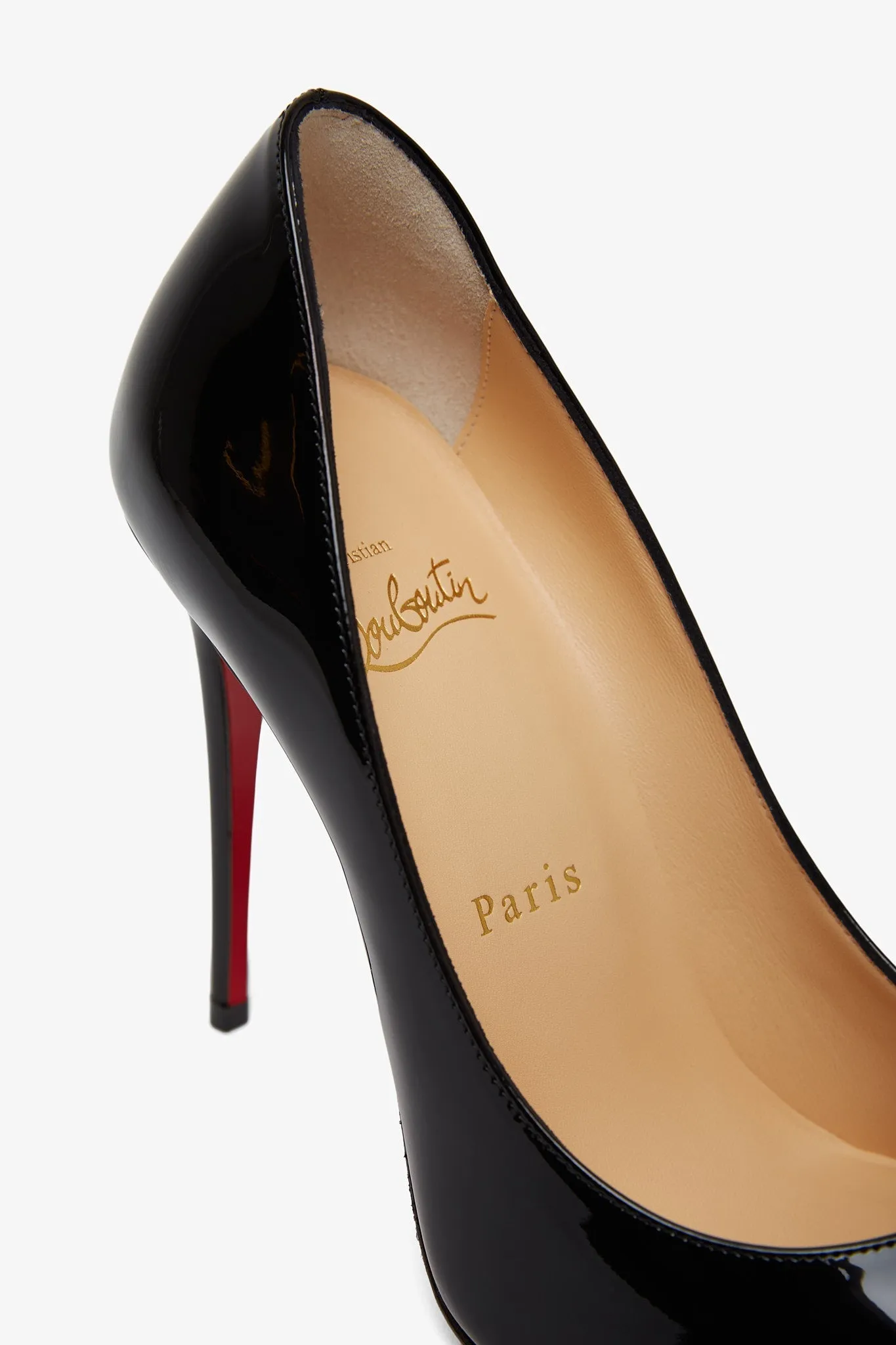 Kate Max 100 black patent pumps