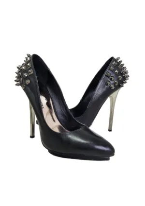 Kick Black Studded Stiletto