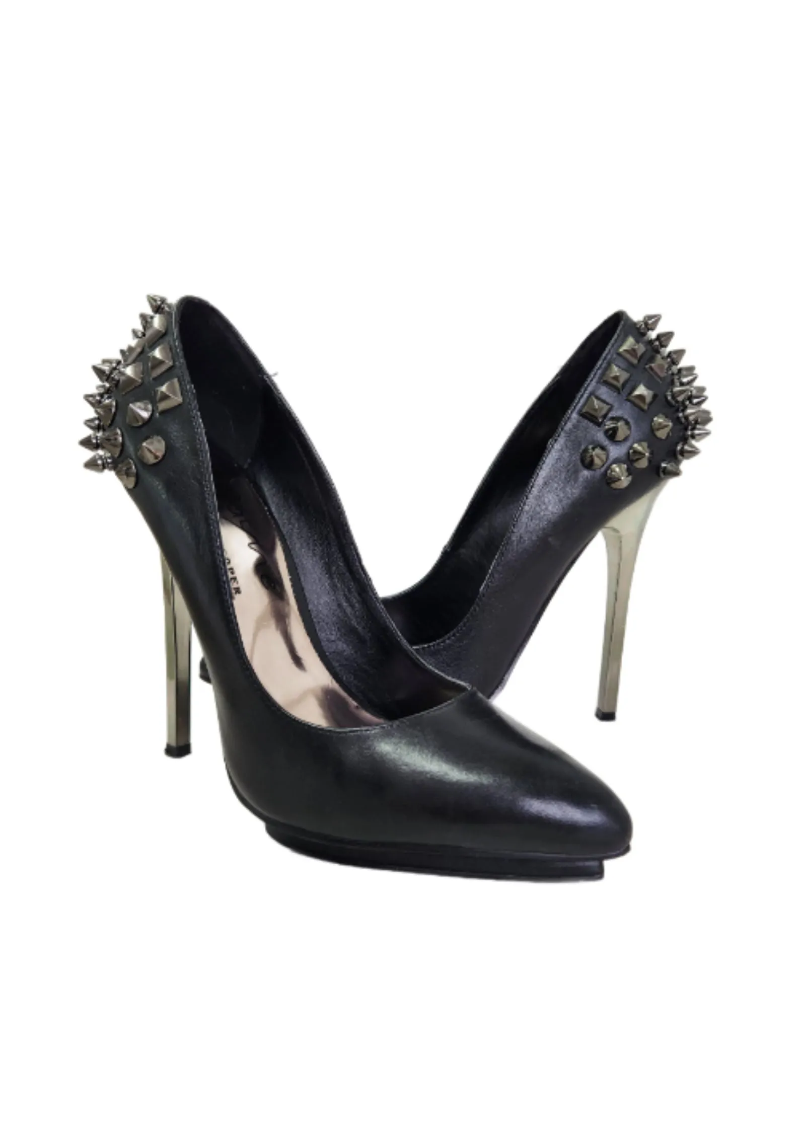 Kick Black Studded Stiletto