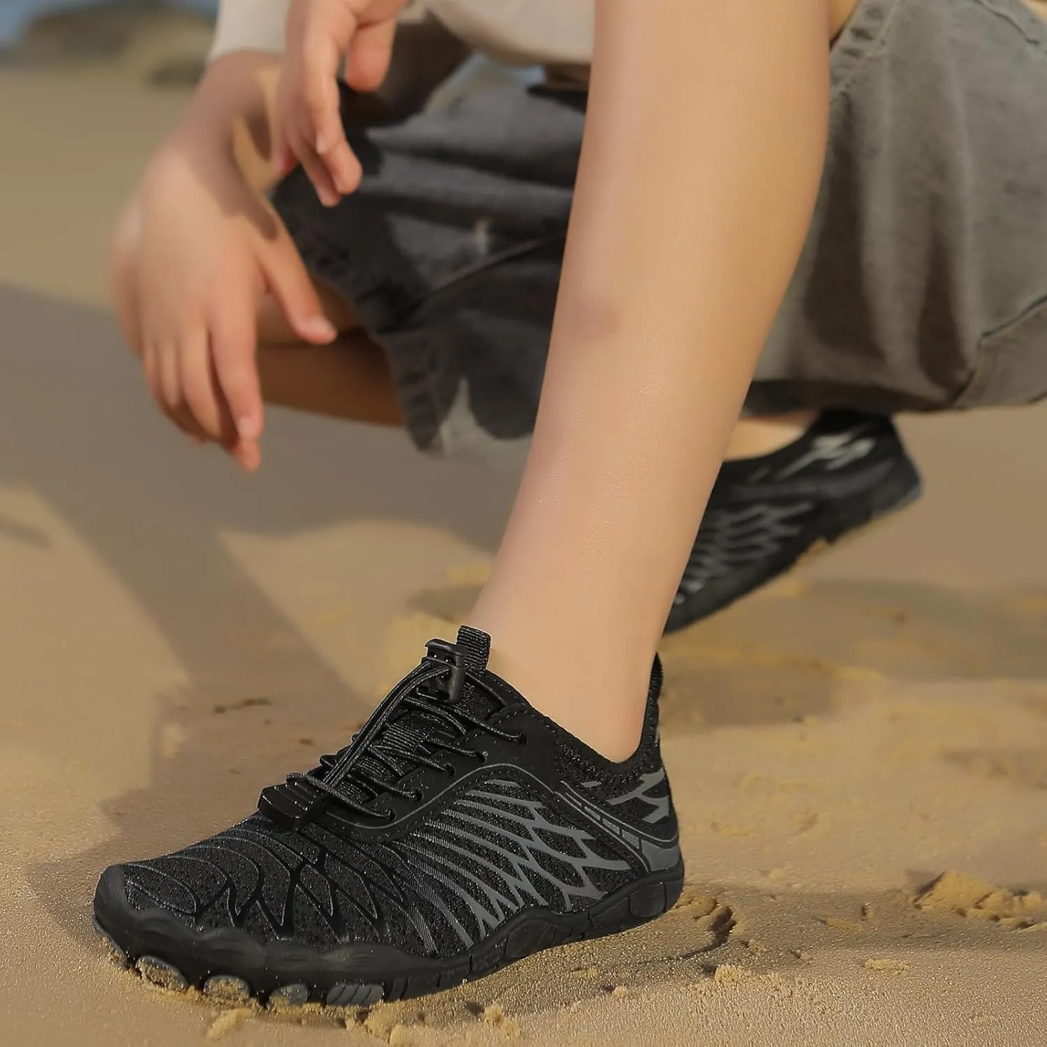 Kids Barefoot Shoes Toddler Boys Girls Sneakers Comfort Anti-Slip Walking Shoes Wide Toe Box Quick Dry Lightweigt Waterproof Breathable Shoes Non-Slip Hiking Footwear Shoes Barefoot Sneakers