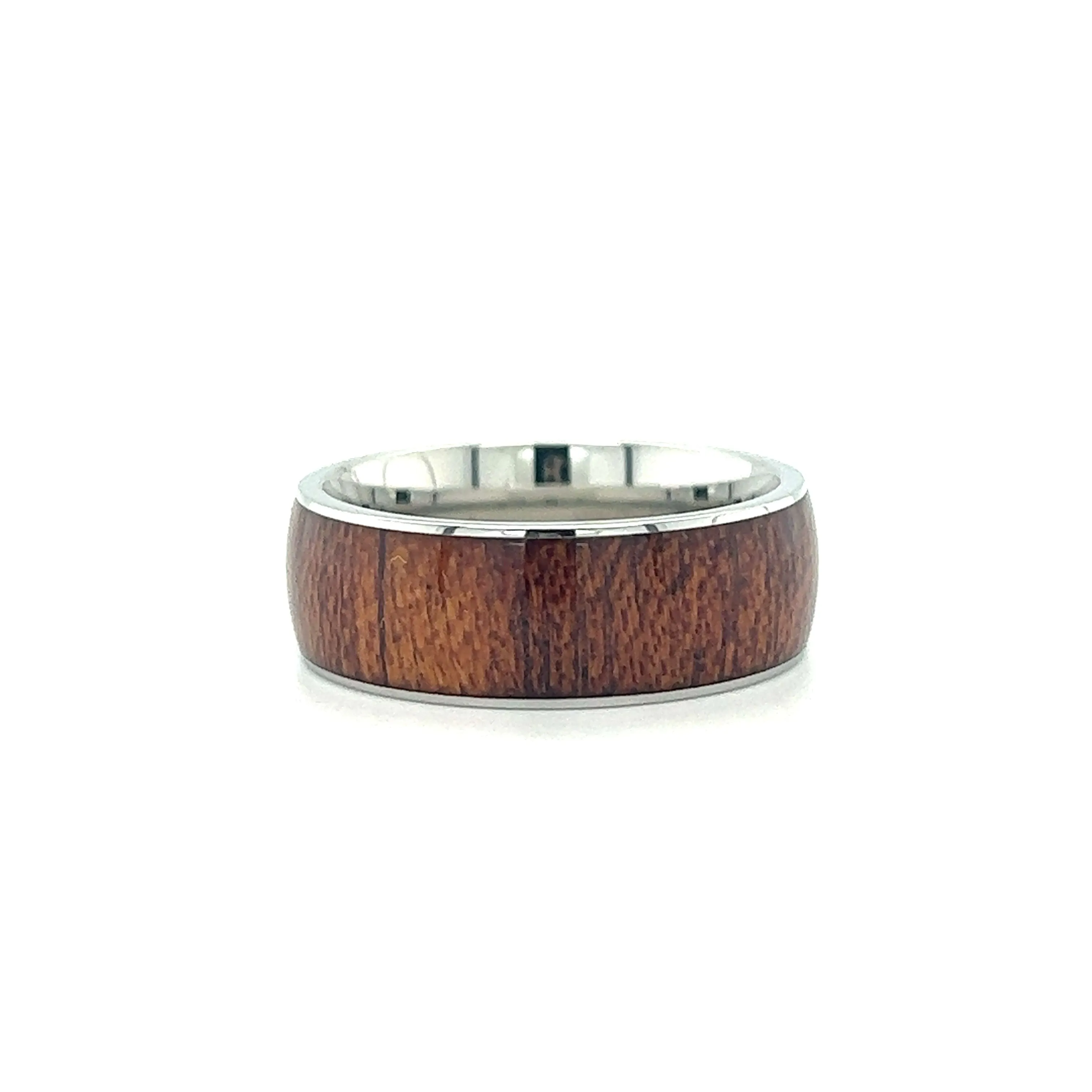 Koa Wood Stainless Steel Ring