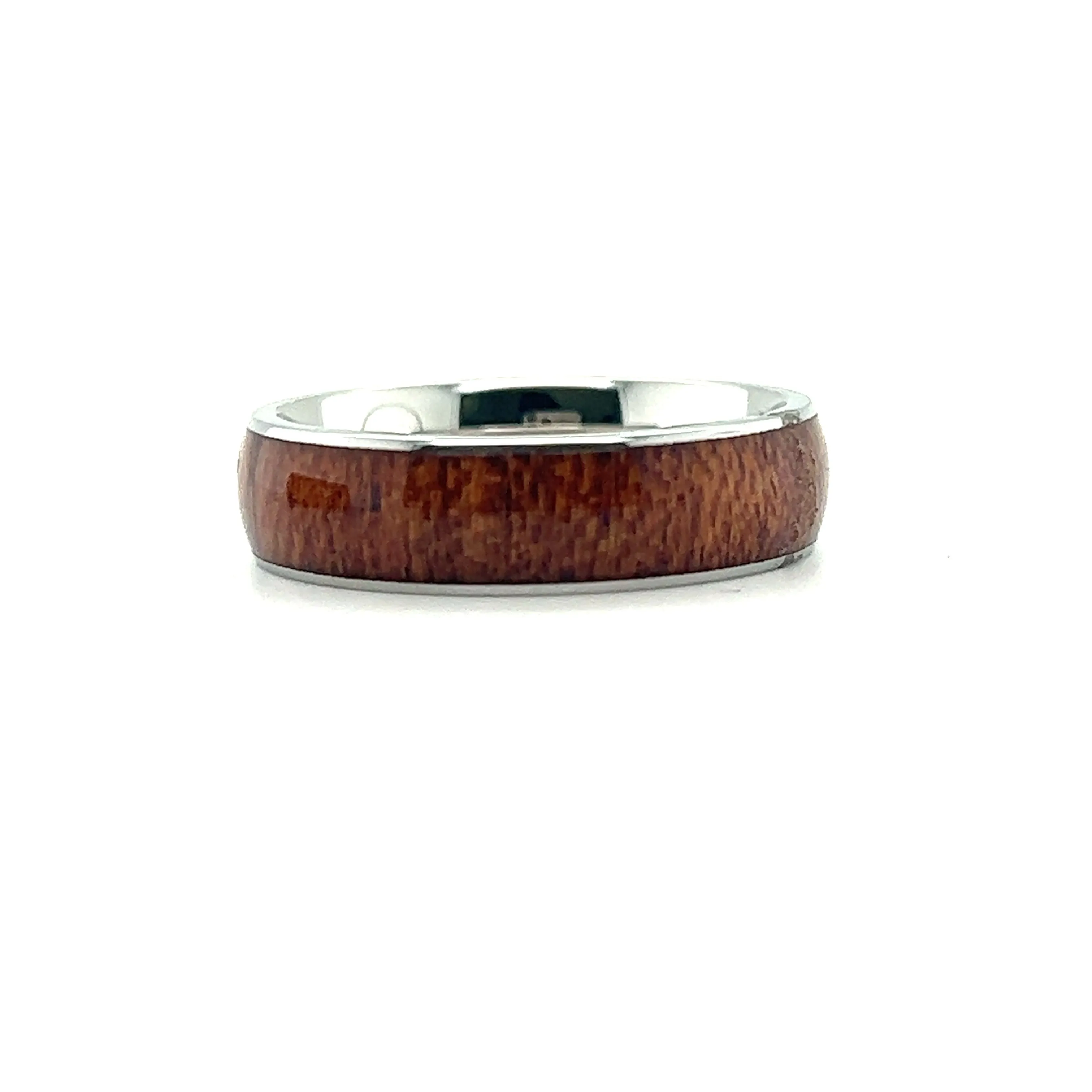 Koa Wood Stainless Steel Ring