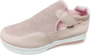 Ladmiple Shoes For Women Sneakers Slip Ons Leather Shoes Fashion Casual Dressy Summer Platform Flats Walking Loafers