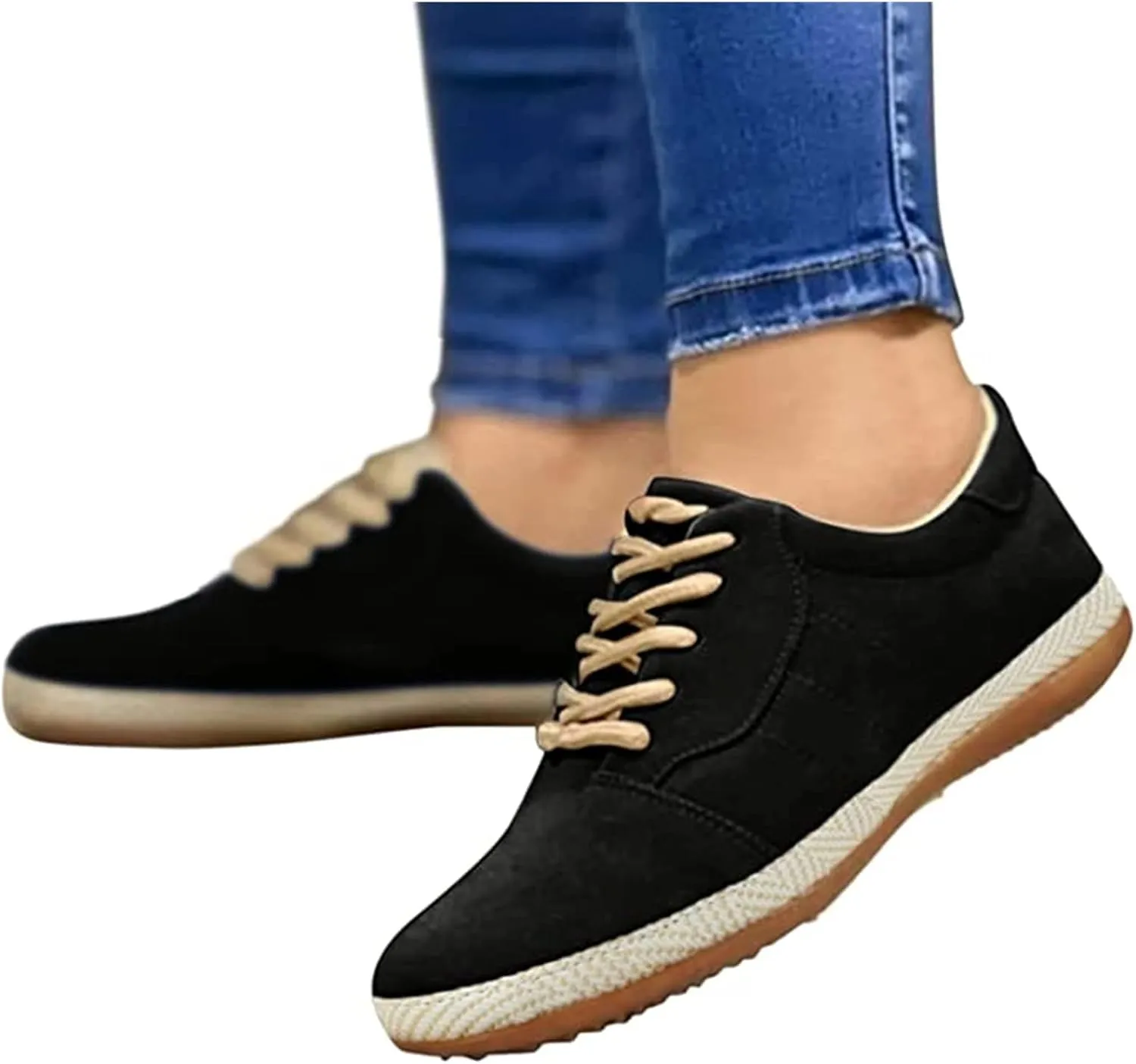 Ladmiple Shoes For Women Sneakers Slip Ons Leather Shoes Fashion Casual Dressy Summer Platform Flats Walking Loafers