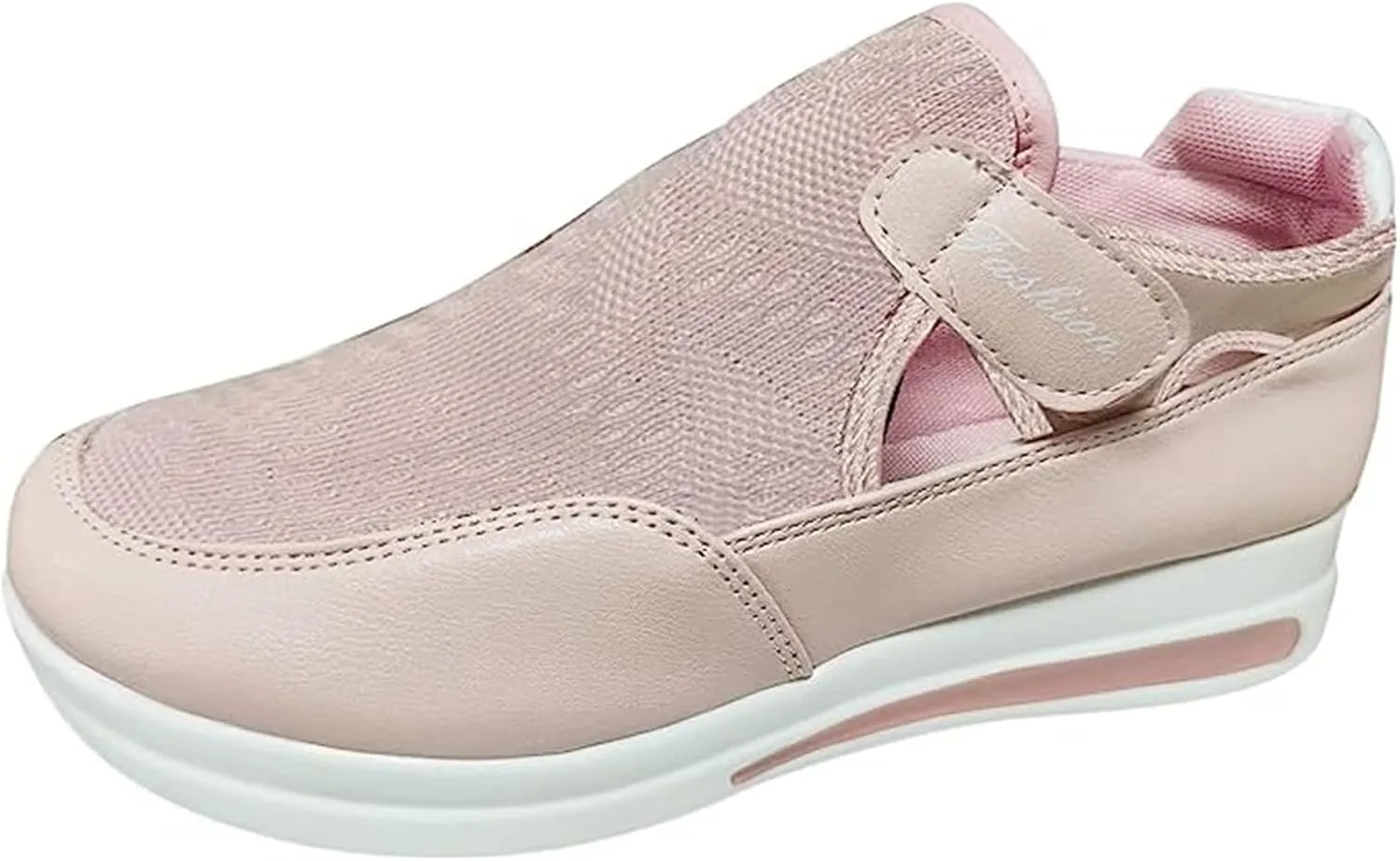 Ladmiple Shoes For Women Sneakers Slip Ons Leather Shoes Fashion Casual Dressy Summer Platform Flats Walking Loafers