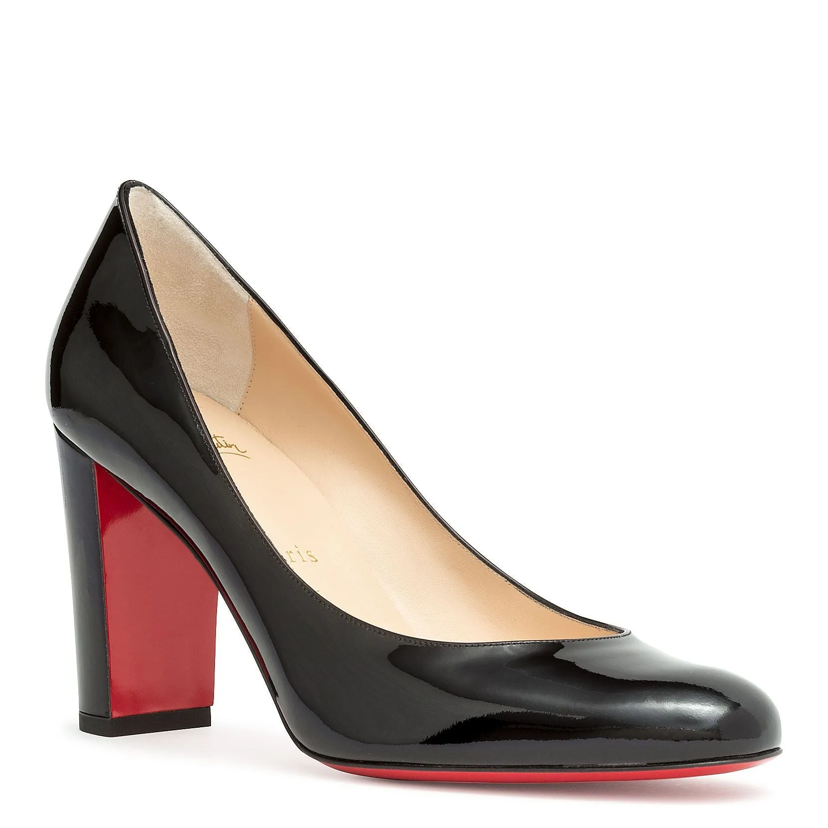 Lady Gena 85 black patent leather pumps