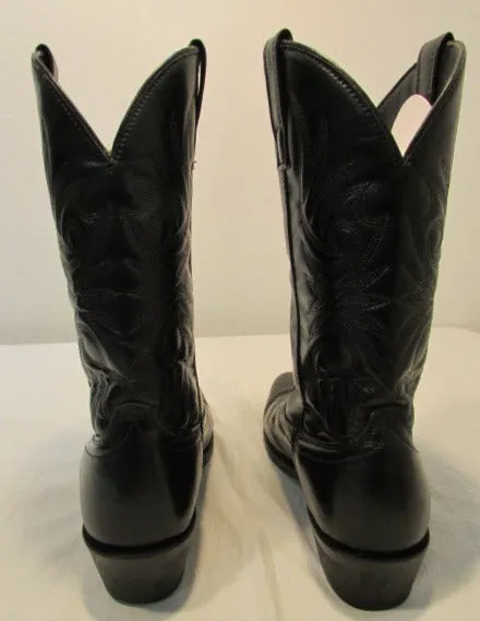 Laredo Black Trucker Western Boots