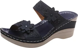 Lausiuoe Orthopedic Sandals For Women Dressy Fashion Slip On Orthotic Flip Flops With Comfort Plantar Fasciitis Arch Support