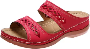 Lausiuoe Orthopedic Sandals For Women Plantar Fasciitis Arch Heel Support Orthotic Flips Flops Flat feet Comfortable Slides