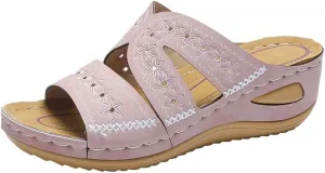 Lausiuoe Orthotic Sandals Women Plantar Fasciitis Arch Support Fashion Slides Athletic Slip On Orthopedic Slippers Flip Flops