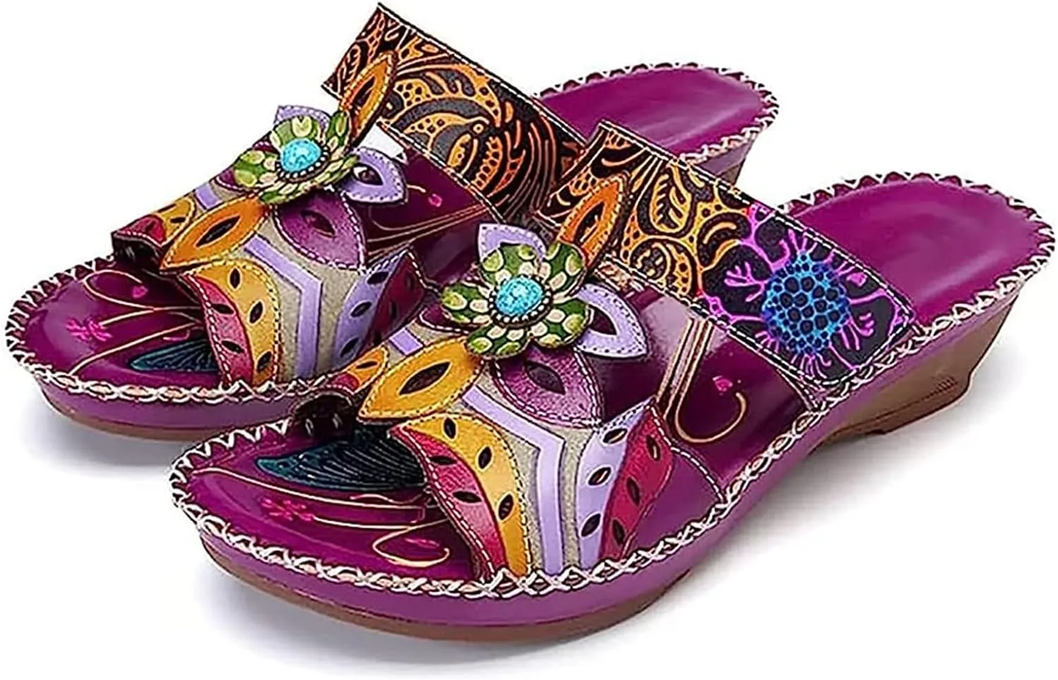 Lausiuoe Sandals Women Dressy Summer Flat Walking Comfortable Orthopedic Slippers Orthotic Casual Arch Support Slides Shoes