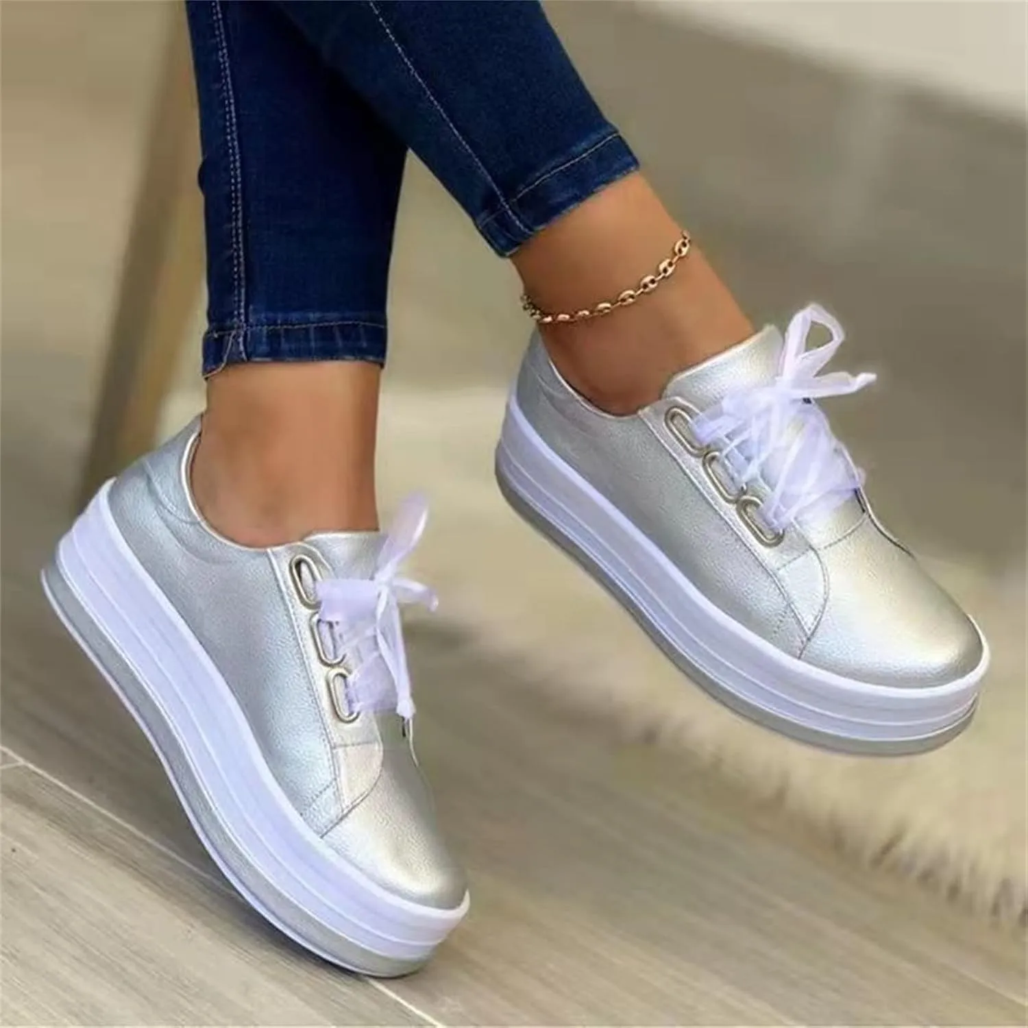 Lausiuoe Shoes for Women Dressy Comfortable Leather Shoes Low Cut Slip On Sneaker Casual Walking Classic Fashion Flat Loafers