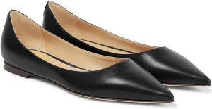 LEHOOR Women Comfortable Ballet Flats Shoes Pointed Closed Toe Slip On Suede Flats Pointy Toe Flat Heel Dress Shoes Spring Comfort Velvet Loafer Flats Casual Club Driver Dress Flats Classic 4-11 M US