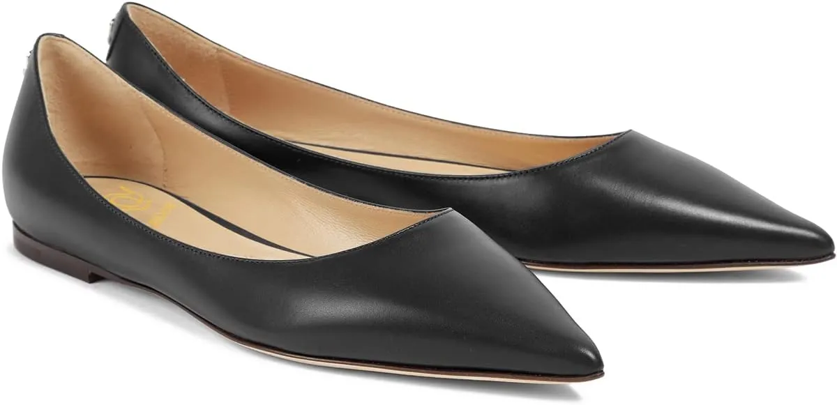 LEHOOR Women Comfortable Ballet Flats Shoes Pointed Closed Toe Slip On Suede Flats Pointy Toe Flat Heel Dress Shoes Spring Comfort Velvet Loafer Flats Casual Club Driver Dress Flats Classic 4-11 M US