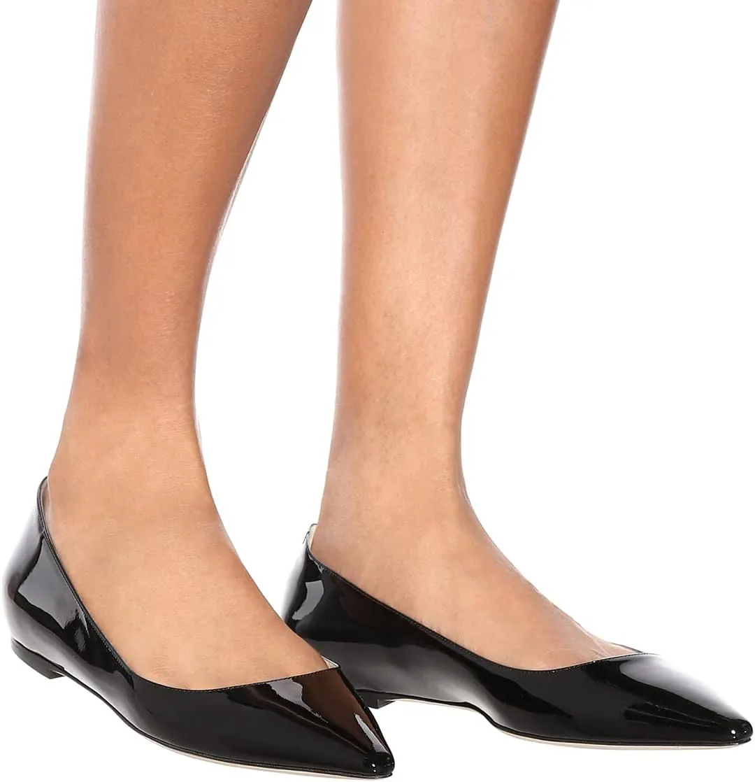 LEHOOR Women Comfortable Ballet Flats Shoes Pointed Closed Toe Slip On Suede Flats Pointy Toe Flat Heel Dress Shoes Spring Comfort Velvet Loafer Flats Casual Club Driver Dress Flats Classic 4-11 M US