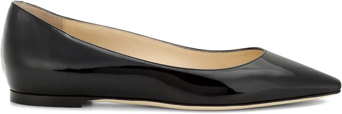 LEHOOR Women Comfortable Ballet Flats Shoes Pointed Closed Toe Slip On Suede Flats Pointy Toe Flat Heel Dress Shoes Spring Comfort Velvet Loafer Flats Casual Club Driver Dress Flats Classic 4-11 M US