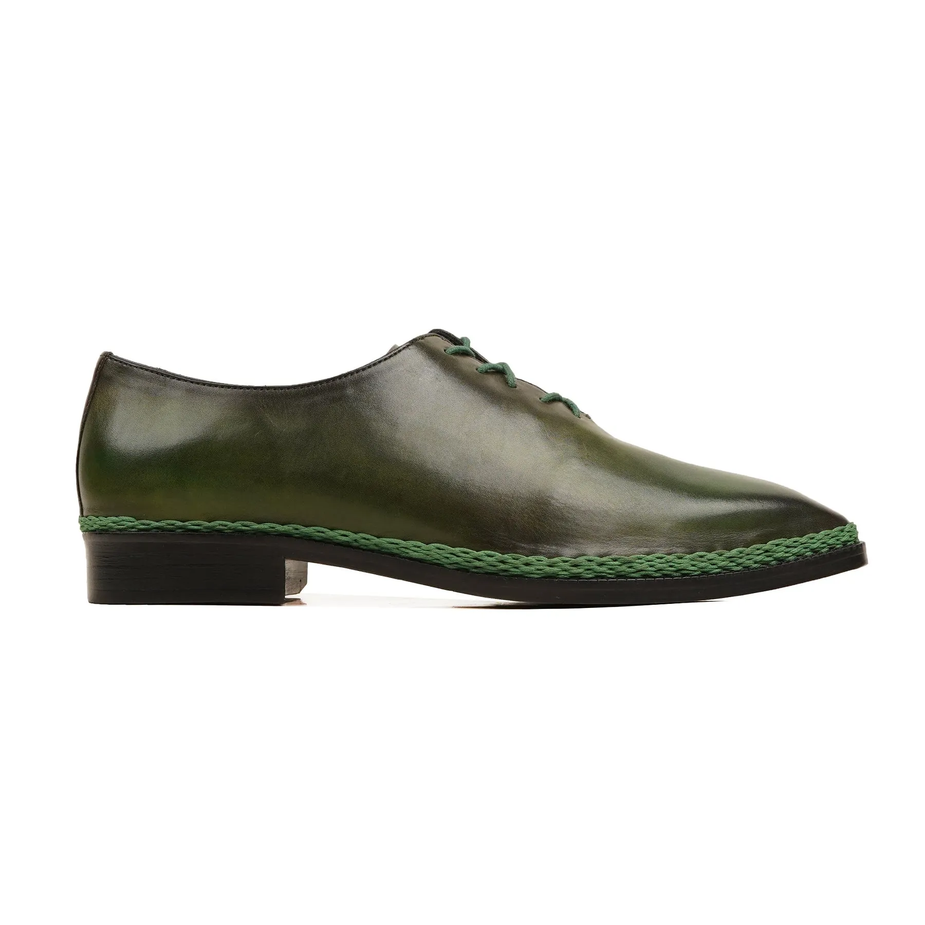 Lieksa - Men's Burnish Green Calf Leather Wholecut Shoe - Goodyear Welted