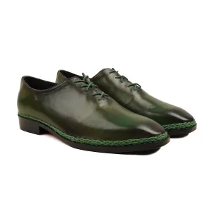 Lieksa - Men's Burnish Green Calf Leather Wholecut Shoe - Goodyear Welted