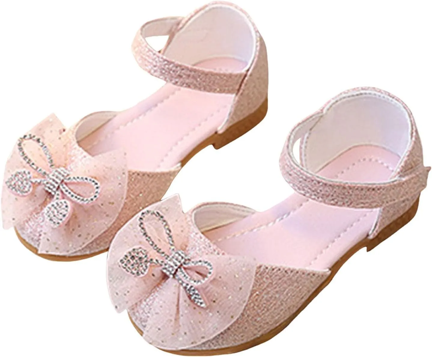 Lightweight Boys Girls Sandals New Children's Small Leather Shoes With Closures For Spring And Summer Korean Girls' Bowknot Shoes Rhinestone Sandals