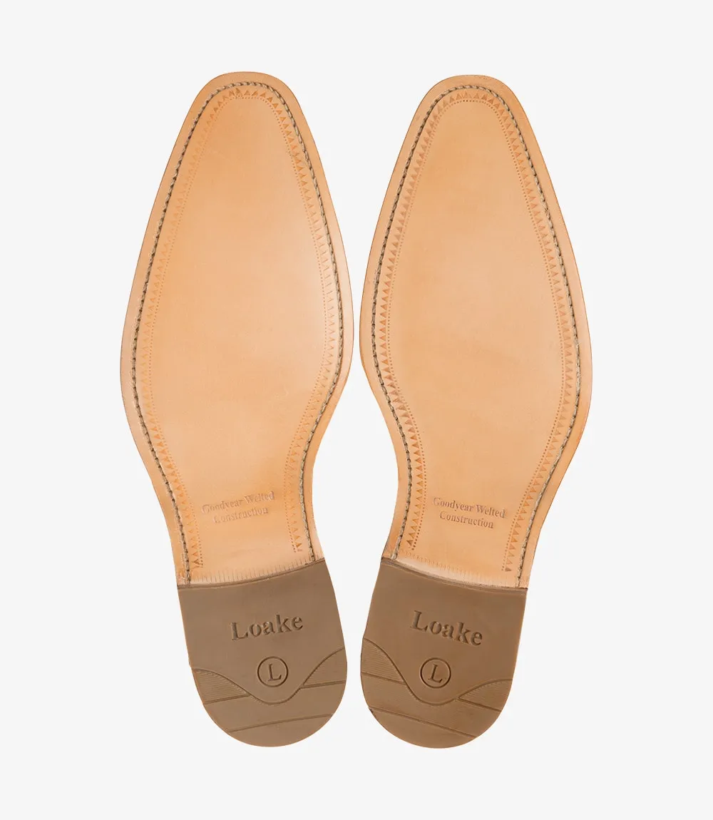 Loake Men's Drake Leather Derby Shoes Tan