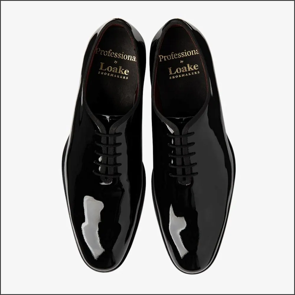 Loake Regal Black Plain Tie Shoe@
