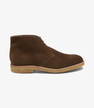 LOAKE RIVINGTON SUEDE BROWN CHUKKA BOOT CREPE SOLE G-WIDE