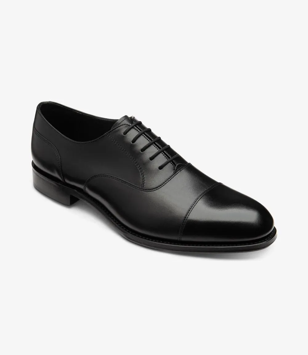 LOAKE STONEGATE BLACK OXFORD TOE CAP LEATHER SOLE F-MEDIUM