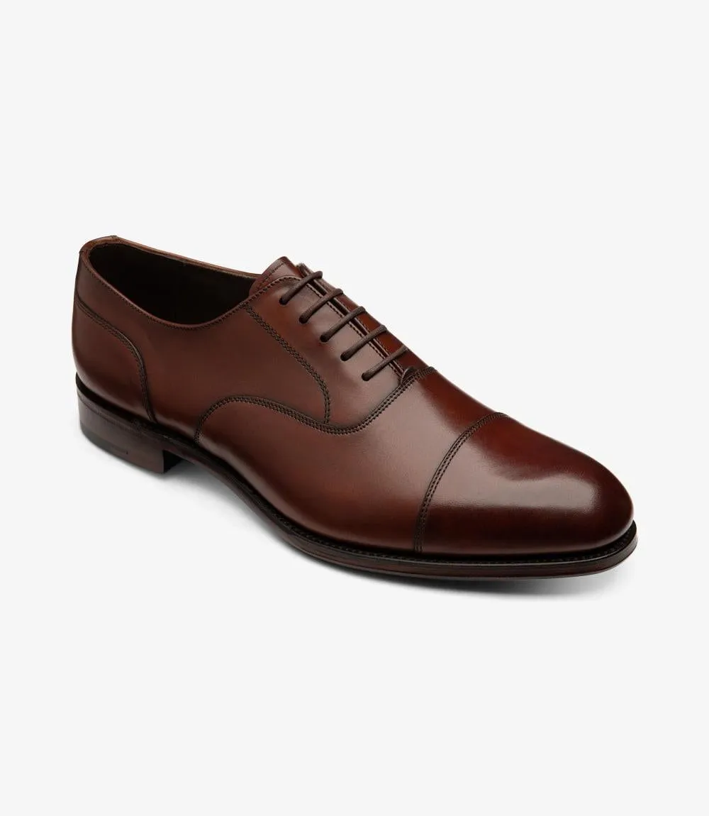 LOAKE STONEGATE MAHOGANY OXFORD TOE CAP LEATHER SOLE F-MEDIUM