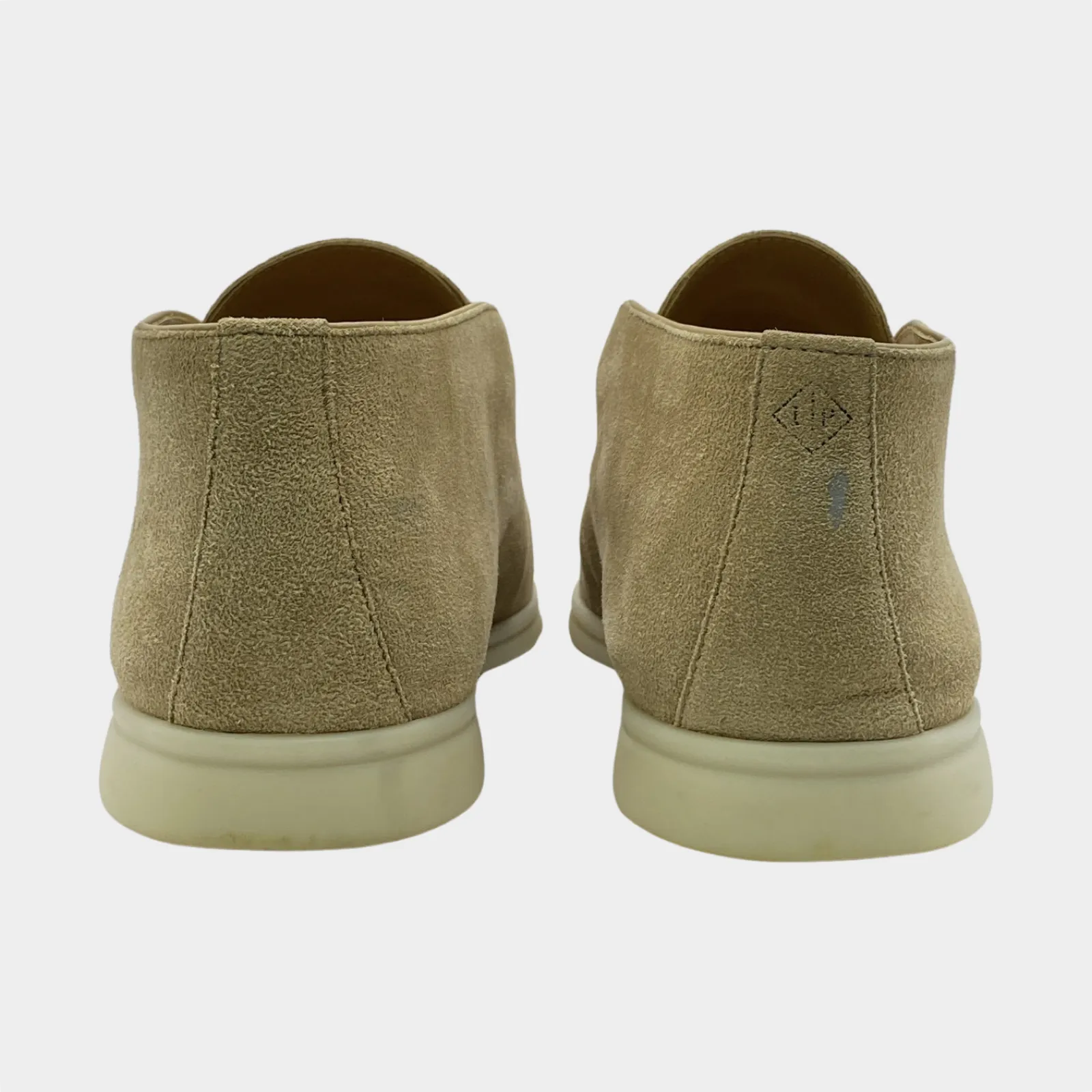 Loro Piana women's beige suede Open Walk loafers