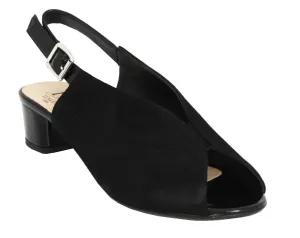 Low Heel Slingback Peep Toe Sandal