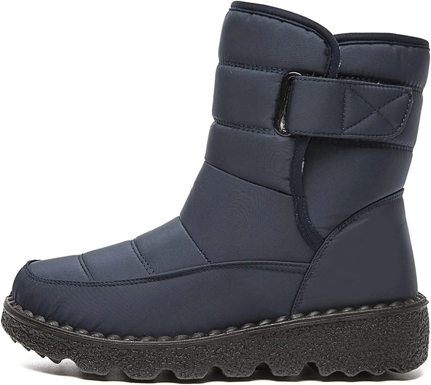 Lug Sole Snow Boots for Women Fur Lined Warm Outdoor Walking Boots Winter Waterproof Non-Slip Booties Snow Shoes