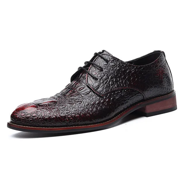 LZLV Fashion New Shoes Men's Dress Shoes Crocodile leather shoes