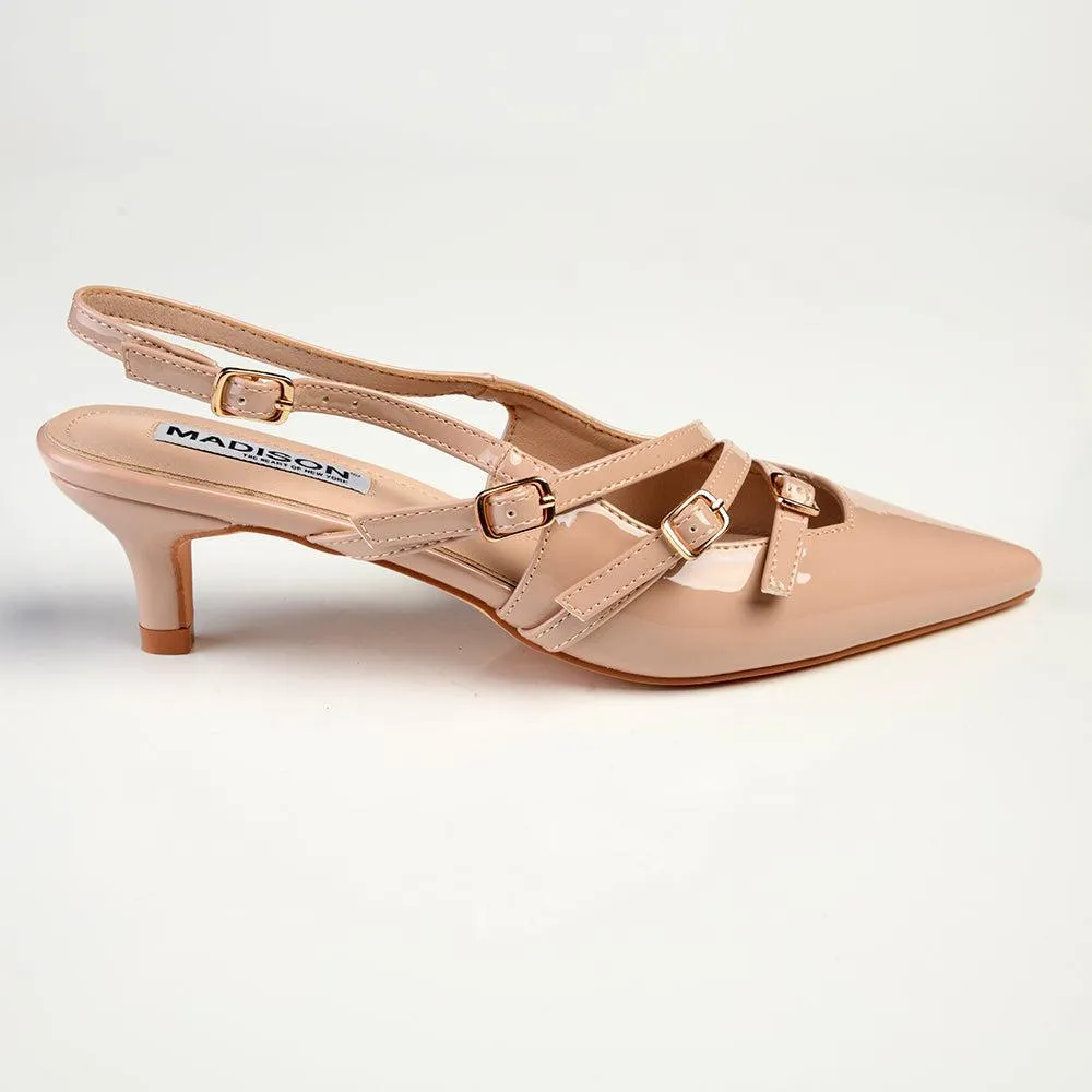 Madison Lameez 4 Kitten Heel - Nude