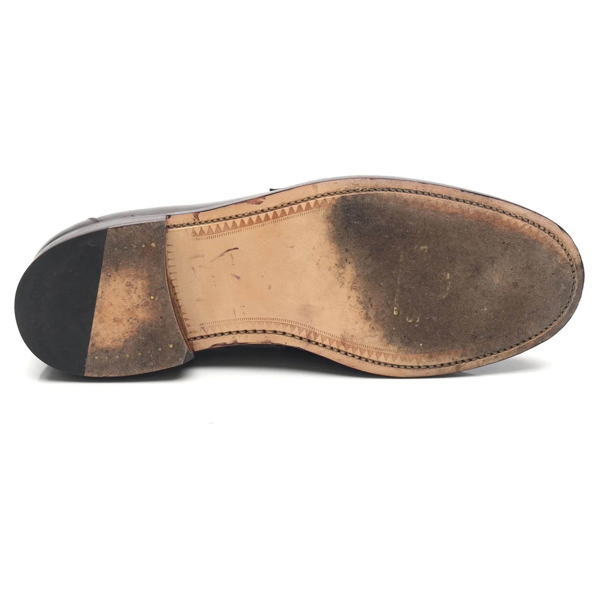 'Madrid' Dark Brown Leather Loafers UK 8.5 F