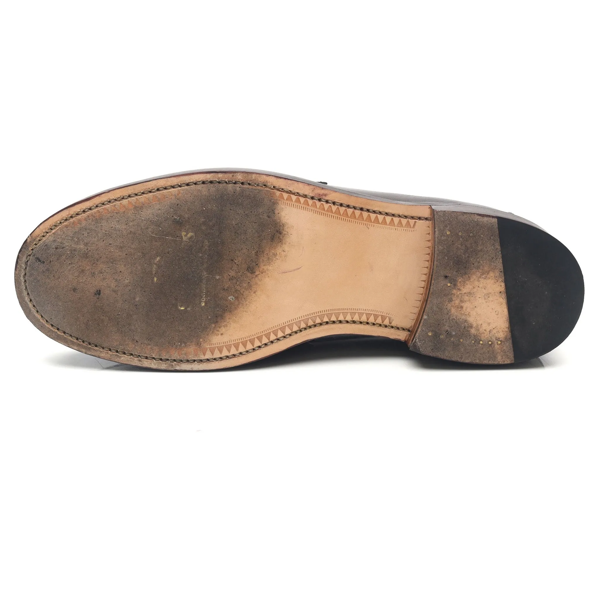'Madrid' Dark Brown Leather Loafers UK 8.5 F