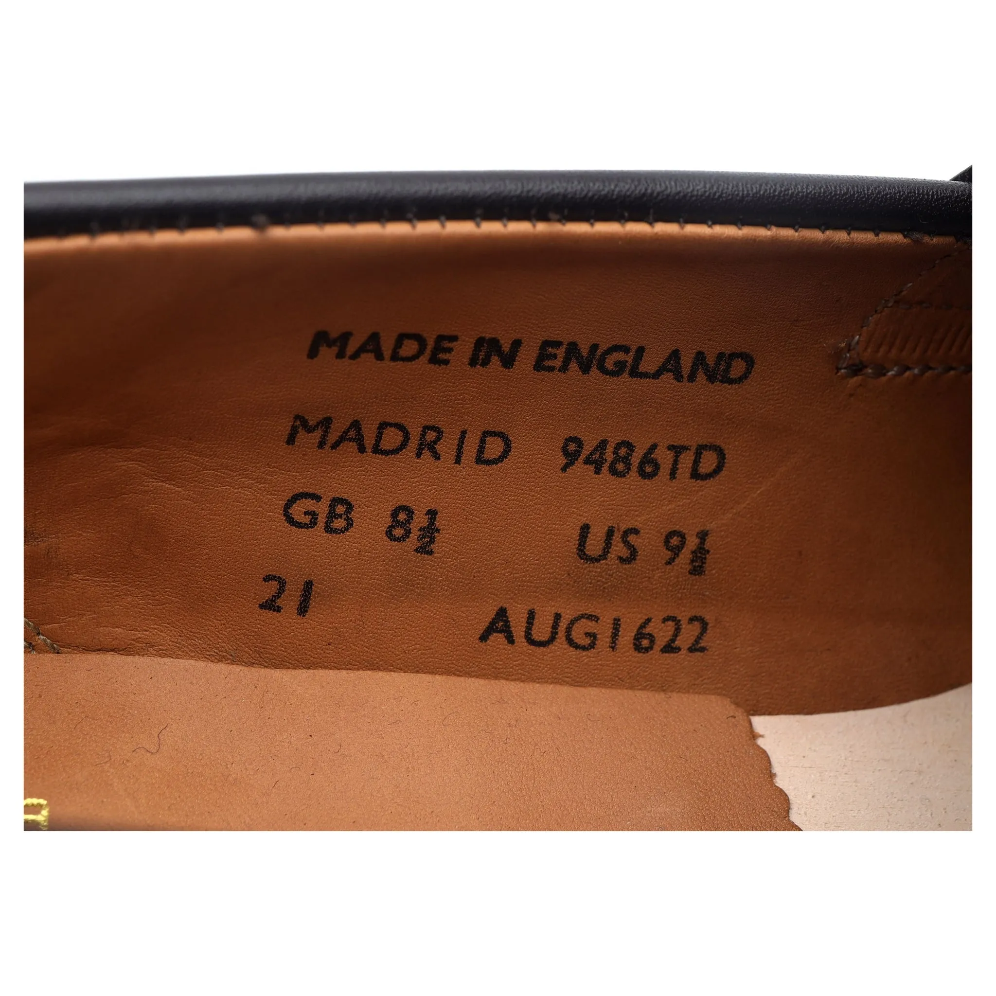 'Madrid' Dark Brown Leather Loafers UK 8.5 F